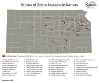 Map – Zebra Mussels in Kansas