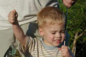 Child holding his catch