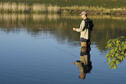 Flyfishing in a pond