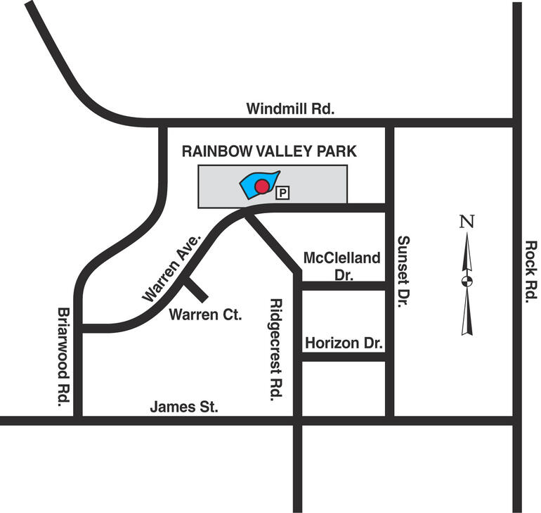 Map of Derby Rainbow Valley lake.