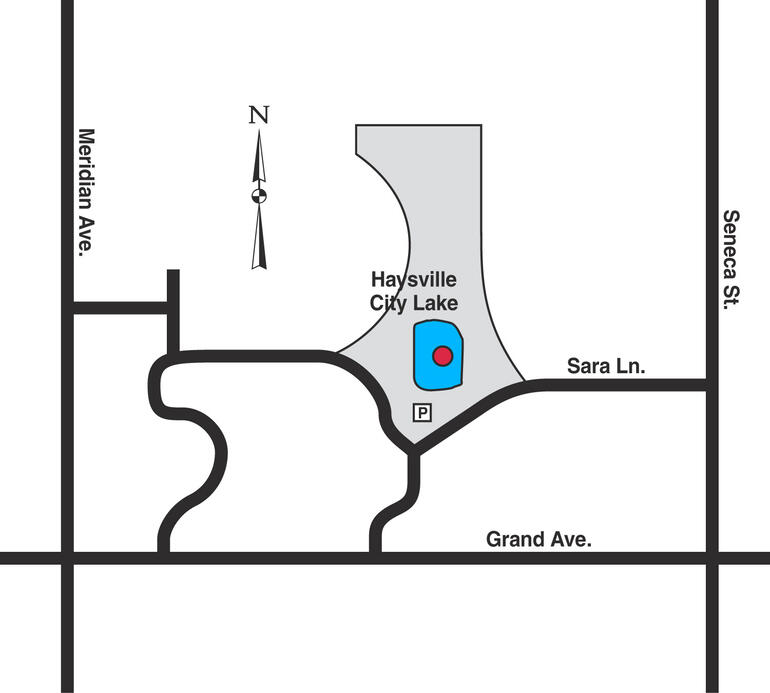 Map of Haysville City Lake