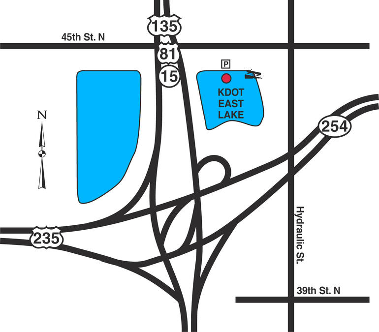 Map of Wichita KDOT East Lake