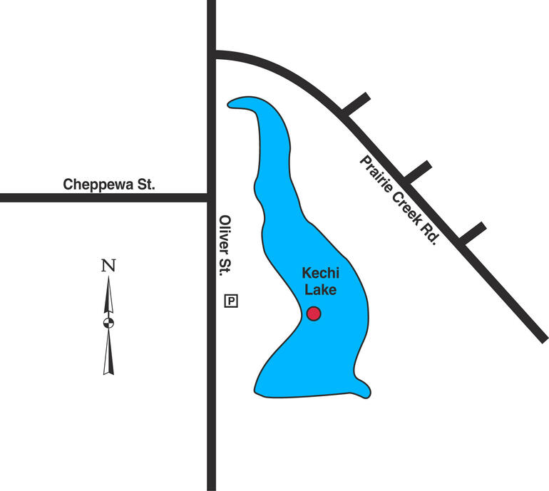 Map of Kechi City Lake