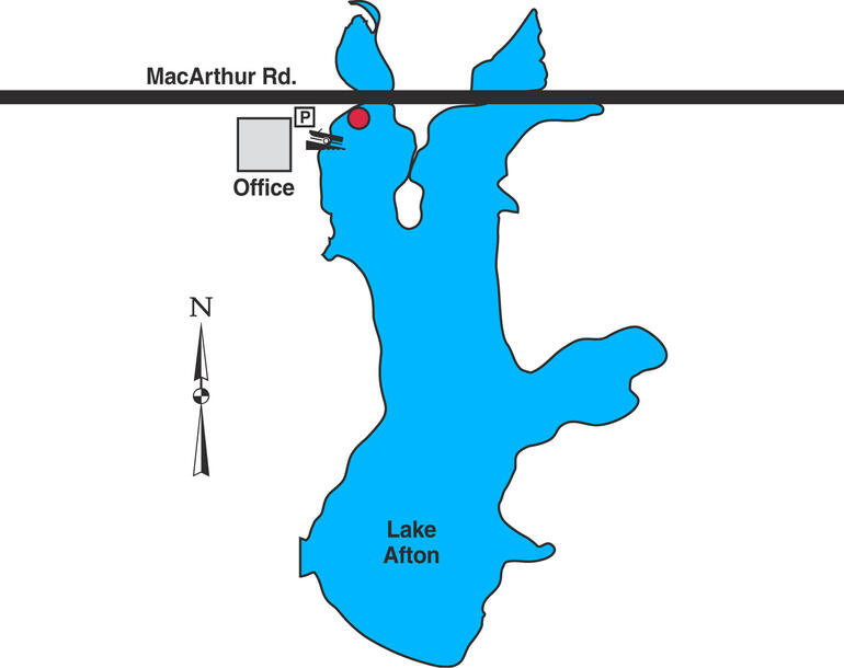 Map of Sedgwick County, Lake Afton