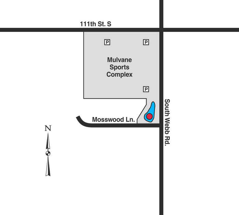 Map of Mulvane Sports Complex Lake