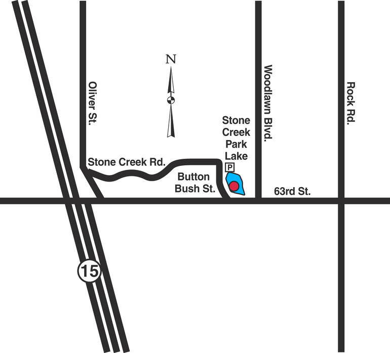 Map of Derby Stone Creek Park Lake