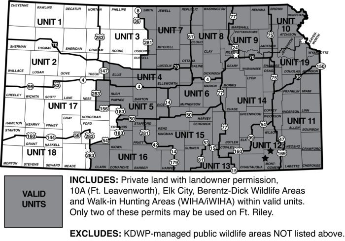 Permits 2-5 (Additional Units) Whitetail Antlerless Only Valid Units