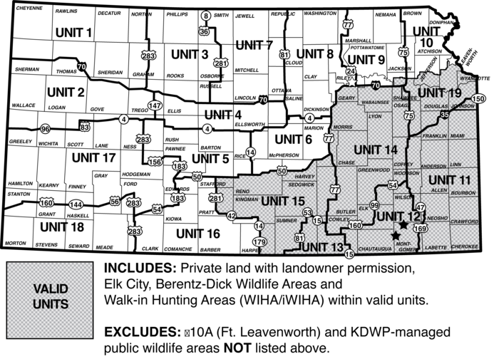 Permits 6-10 (Limited Units) Whitetail Antlerless Only Valid Units