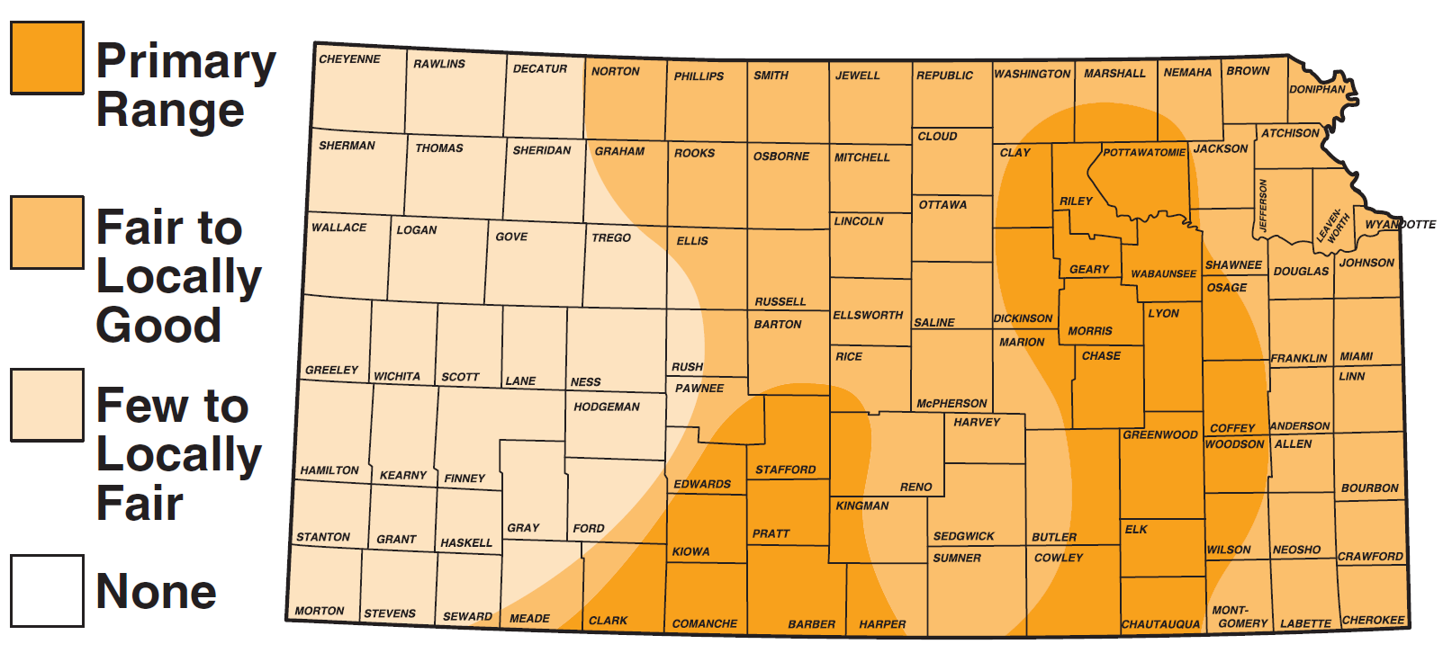 Bobwhite Quail Map Bobwhite Quail Map