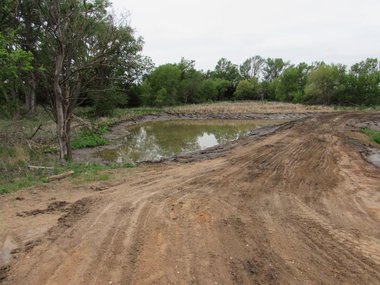 CRP pond dig completed