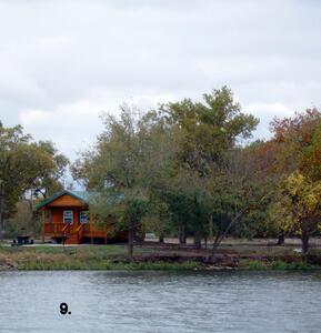 10.  The first cabin is set! (not ready to rent yet, though)