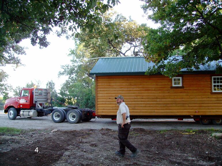 4.  Working on getting the cabin positioned.