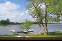 Dock in front of North Wind Cabin