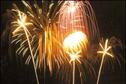 Fireworks over the water
