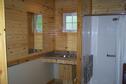 Restroom in evening Breeze Point cabins
