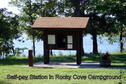 Self-pay station at Rocky Cove Campground