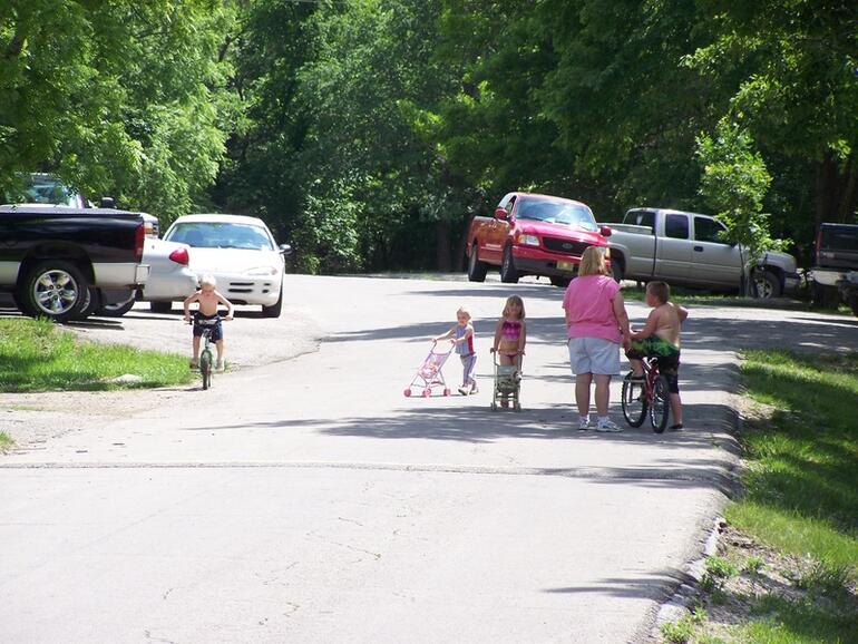 Strolling in Oak Point Campground