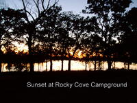 Sunset at Rocky Cove Campground