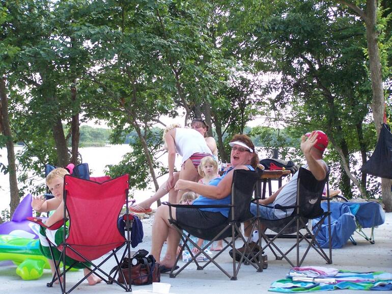 The Landing Cabin renters enjoying themselves