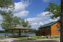 Toadstool with picnic tables by Morning Glory Cabin