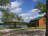 Toadstool with picnic tables by Morning Glory Cabin