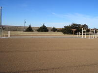 Branded Cedar RV dump station