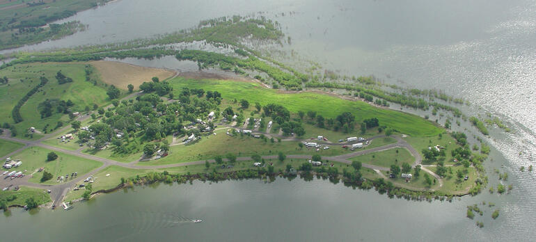 Aerial view of Old Marina and Eagles Landing areas Aerial view of Old Marina and Eagles Landing areas