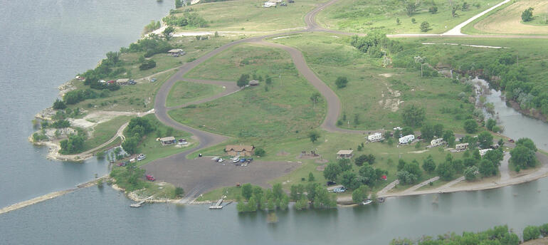 Aerial view of Rock Point area Aerial view of Rock Point area