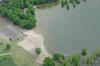 Aerial view of Townsite beach and swimming area