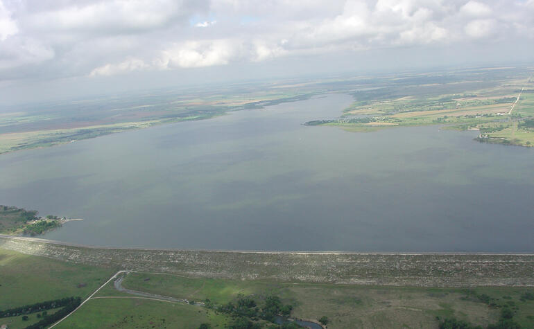 Aerial view of Webster dam Aerial view of Webster dam