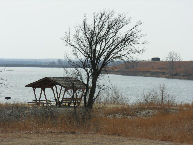 Campsite Shelters - Mushroom Camping Area, Webster Reservoir