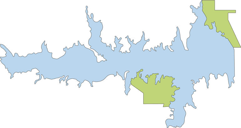 Cedar Bluff Reservoir Map Image Cedar Bluff Reservoir Map Image