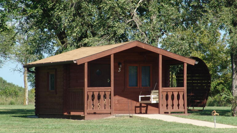 El Dorado State Park log cabin