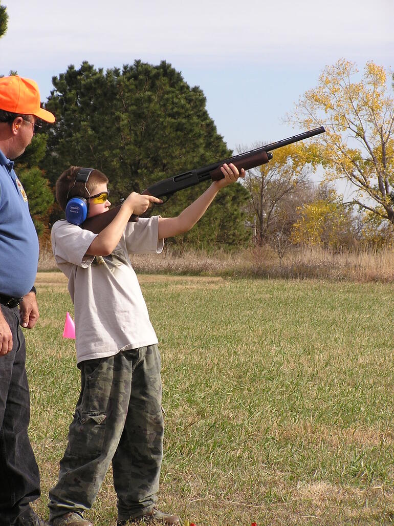 Youth trap shoot at Glen Elder.