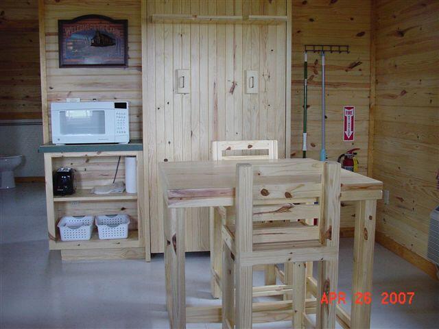 Kanopolis cabin-view inside at the front door