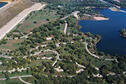 Aerial View of River Pond
