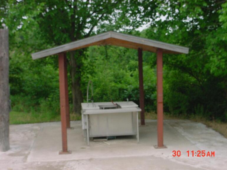 Fish Cleaning Station at Spillway