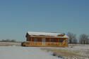 Snow covered cabin